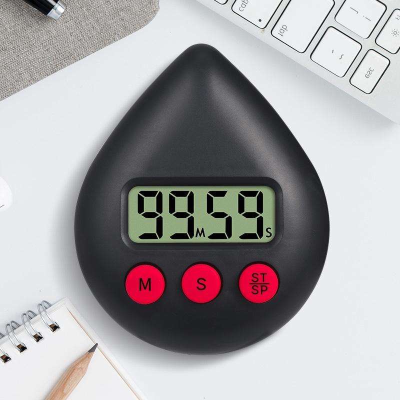 Water Drop Electronic Timer Student Learning Reminder(Black)