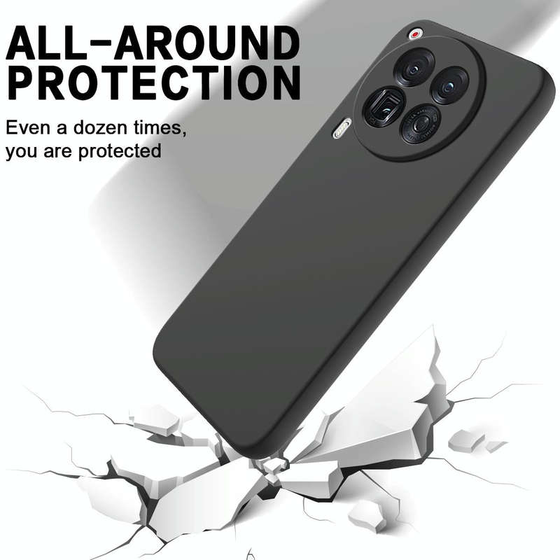 For Tecno Camon 30 Premier Pure Color Liquid Silicone Shockproof Phone Case(Black)