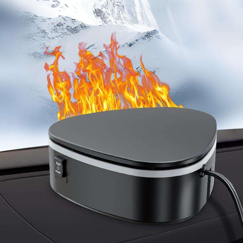 Winter Car Triangle Heater Defrost Electric Heater, Style: 12V Suction Cup