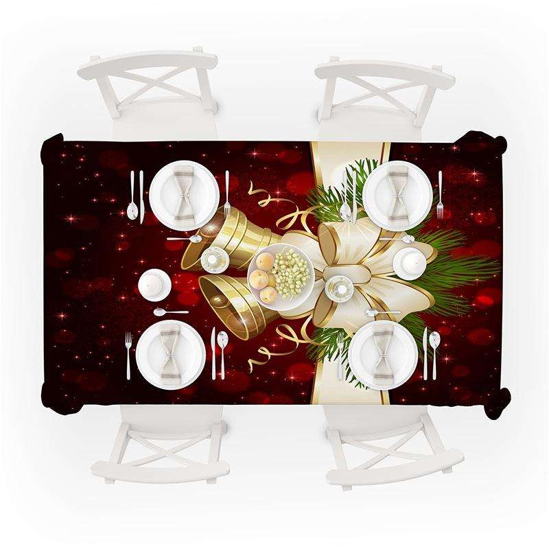 Household Rectangular Tablecloth Christmas Dining Coffee Table Cloth Decoration, Size:140x140cm(C...