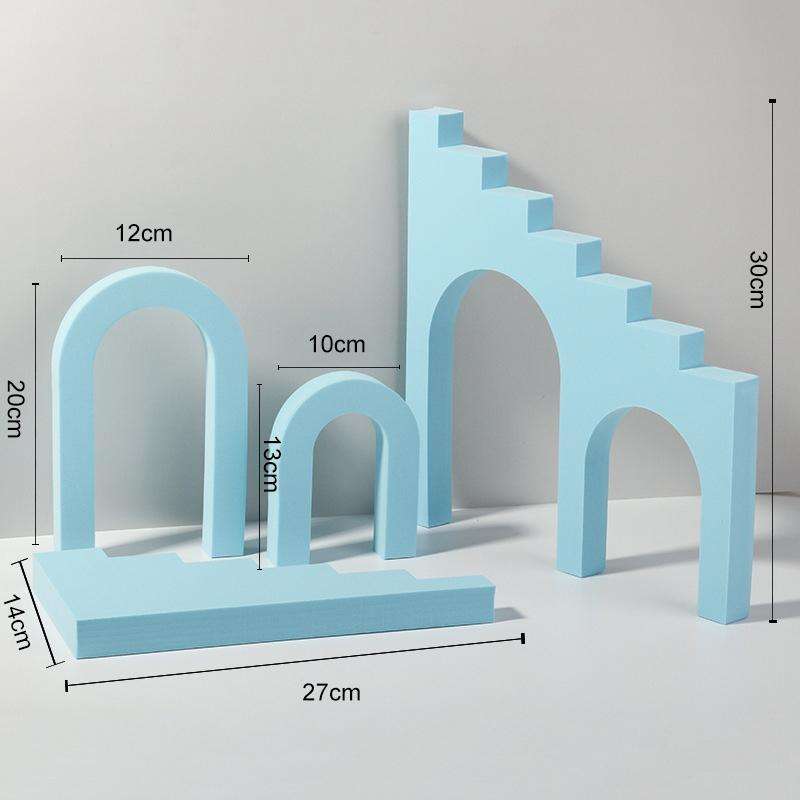 Ladder Combo Kits Geometric Cube Solid Color Photography Photo Background Table Shooting Foam Pro...