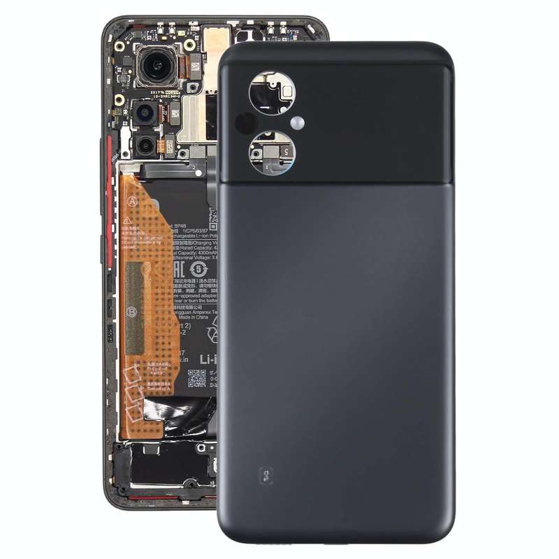 For Xiaomi Poco M5 / Poco M5 India Original Battery Back Cover(Black)