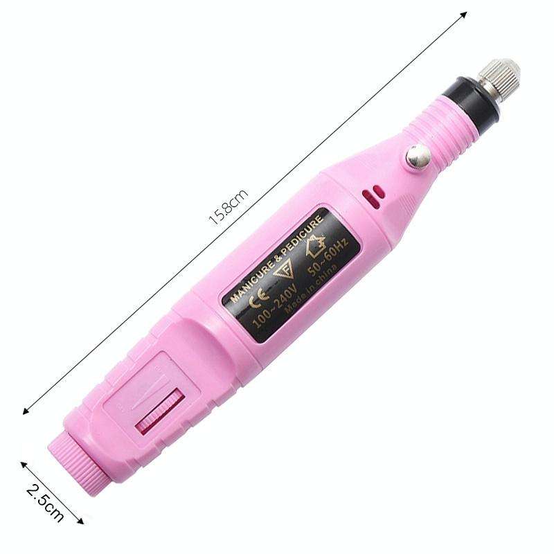 1 Set Power Professional Electric Manicure Machine Pen Pedicure Nail File Nail Tools 6 bits Drill...