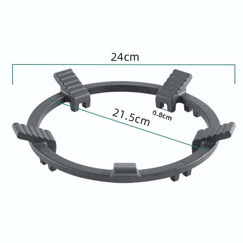Gas Stove Anti-Slip Rack Cast Iron Anti-Slip Wok Support Ring(Black)
