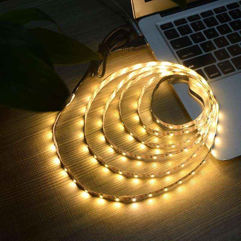 USB Power SMD 3528 Epoxy LED Strip Light Christmas Desk Decor Lamp for TV Background Lighting, Le...