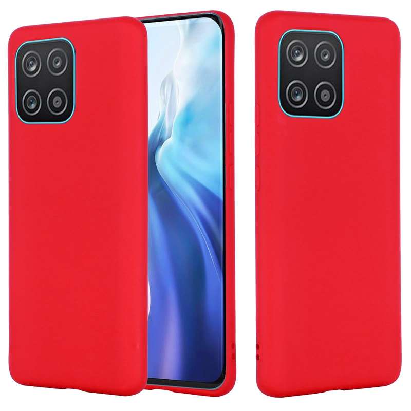 For Samsung Galaxy A03 166.6mm Color Liquid Silicone Phone Case(Red)