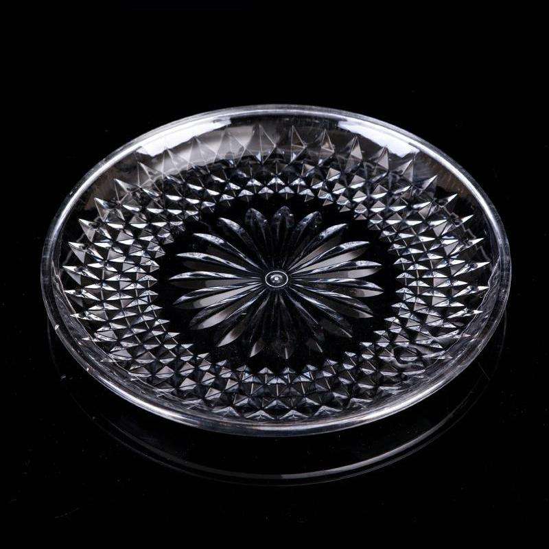5 PCS Acrylic Round Transparent Fruit Dish, Diameter: 15cm(Lotus)
