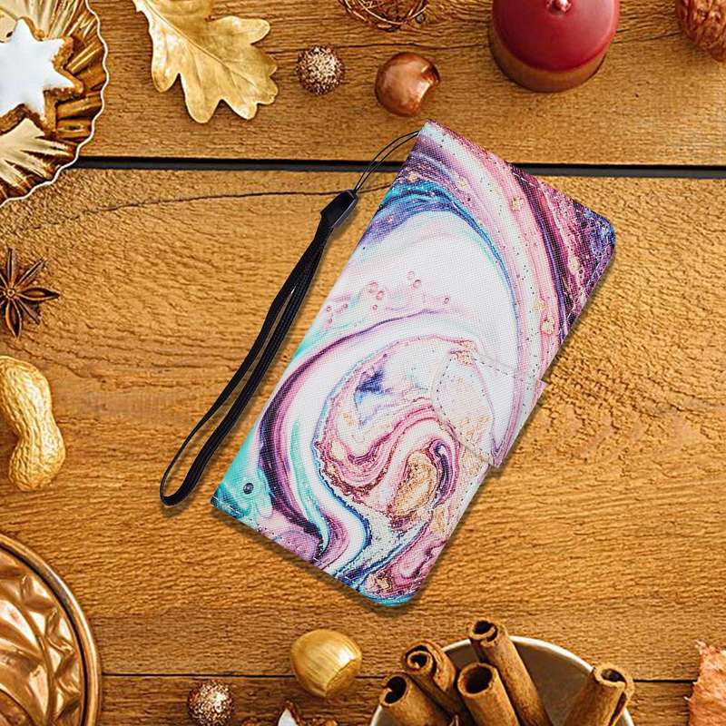 For Samsung Galaxy A21s Colored Drawing Pattern Horizontal Flip Leather Case with Holder & Card S...