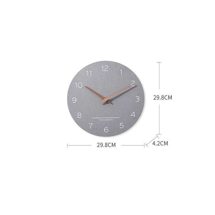 Round Silent Clock Walnut Wall Clock