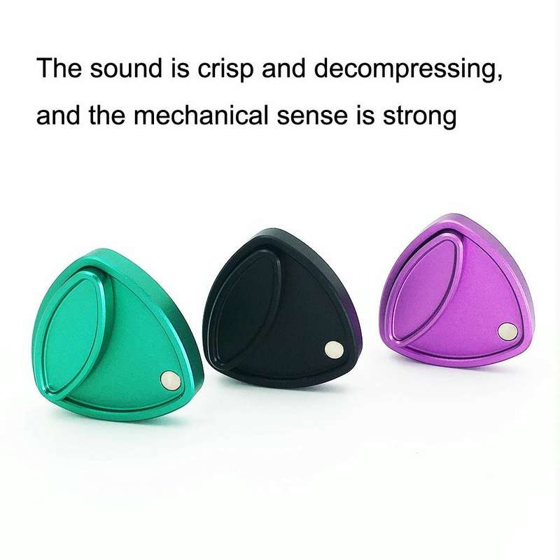 Pivot Push Card Magnetic Decompression Toys EDC Fidget Spinner(Black)