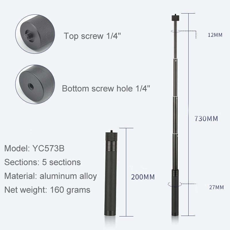 YC573B Extension Rod Stabilizer Dedicated Selfie Extension Rod for Feiyu G5 / SPG / WG2 Gimbal, D...
