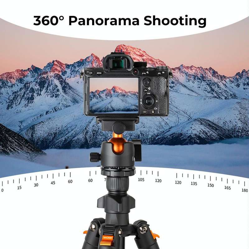 K&F CONCEPT KF09.101 Compact Travel Tripod Flexible Vlog Tripod