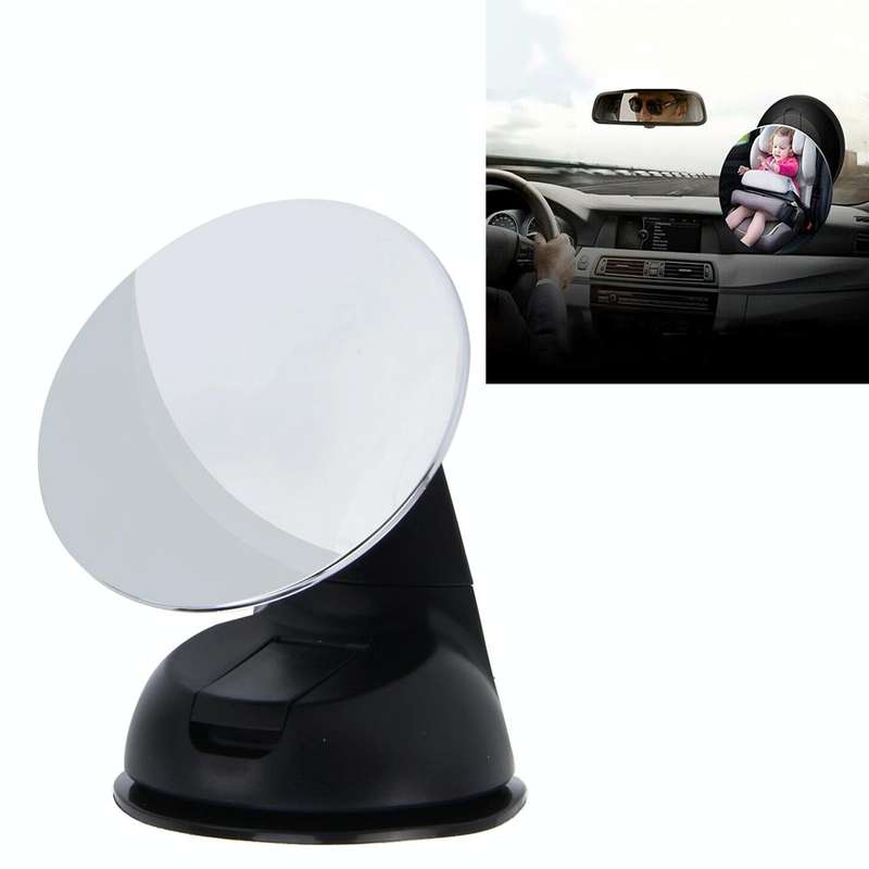 Car Auto 360 Degree Adjustable Baby View Mirror Rear Baby Safety Convex Mirror, Diameter: 85mm(Bl...