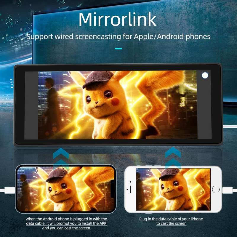B5303R 10.26 inch Portable Car MP5 Player Built-in Driving Recorder Support CarPlay / Android Aut...