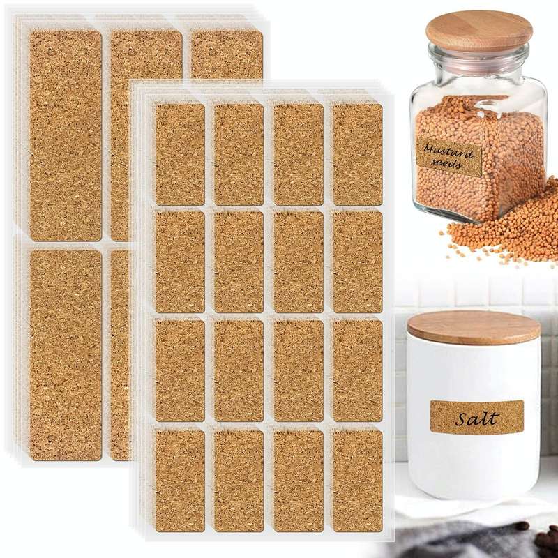 Large Cork 1bag Non-Marking Marker Stickers Kitchen Classification Waterproof Oilproof Self-Adhes...