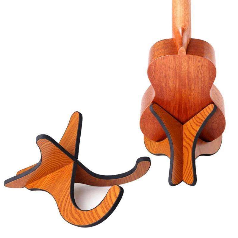 Ukulele Shelf Violin Wooden Zither Folding Vertical Bracket
