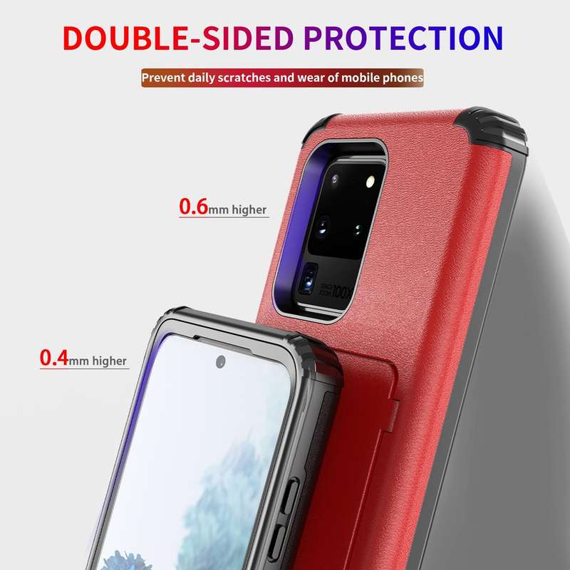 For Samsung Galaxy S20+ Dustproof Pressure-proof Shockproof PC + TPU Case with Card Slot & Mirror...