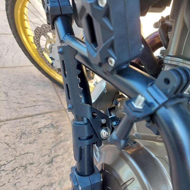 For BMW R1250GS R1200 GS ADV Motorcycle 22-25mm Front Folding Foot Pegs Footrests Clamps (Black S...