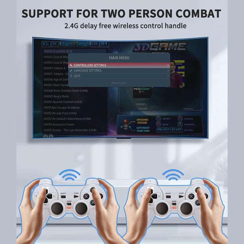 Y6 Handheld Game Console 2.4G HD 4K Wireless Portable Linux Video Game Stick, Style: 128G 10000+ ...