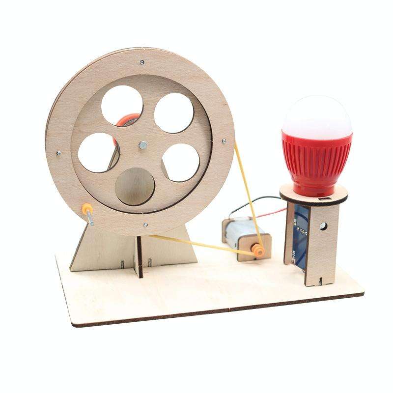 DIY Wooden Science Experiment Hand Generator Puzzle Toy(Hand Generator)