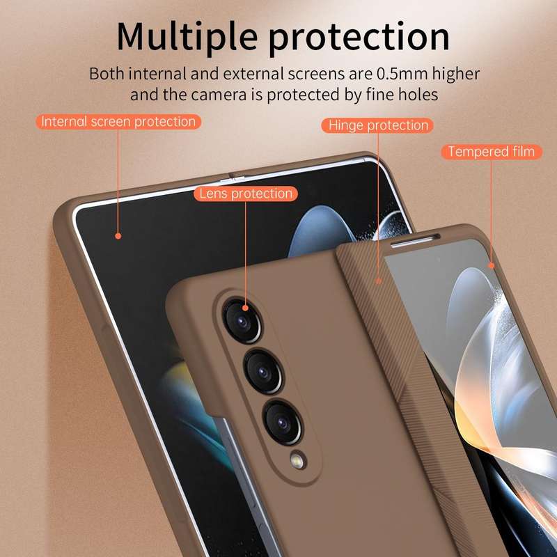 For Samsung Galaxy Z Fold4 5G Extraordinary Series Hinged Folding Full Phone Case with Pen Slot &...