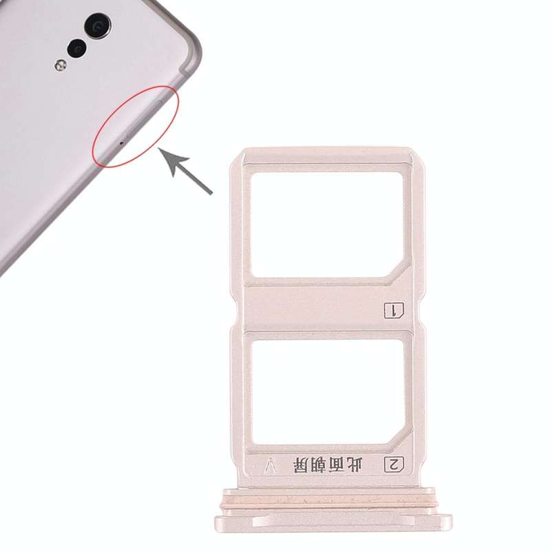 For Vivo Xplay6 2 x SIM Card Tray (Gold)