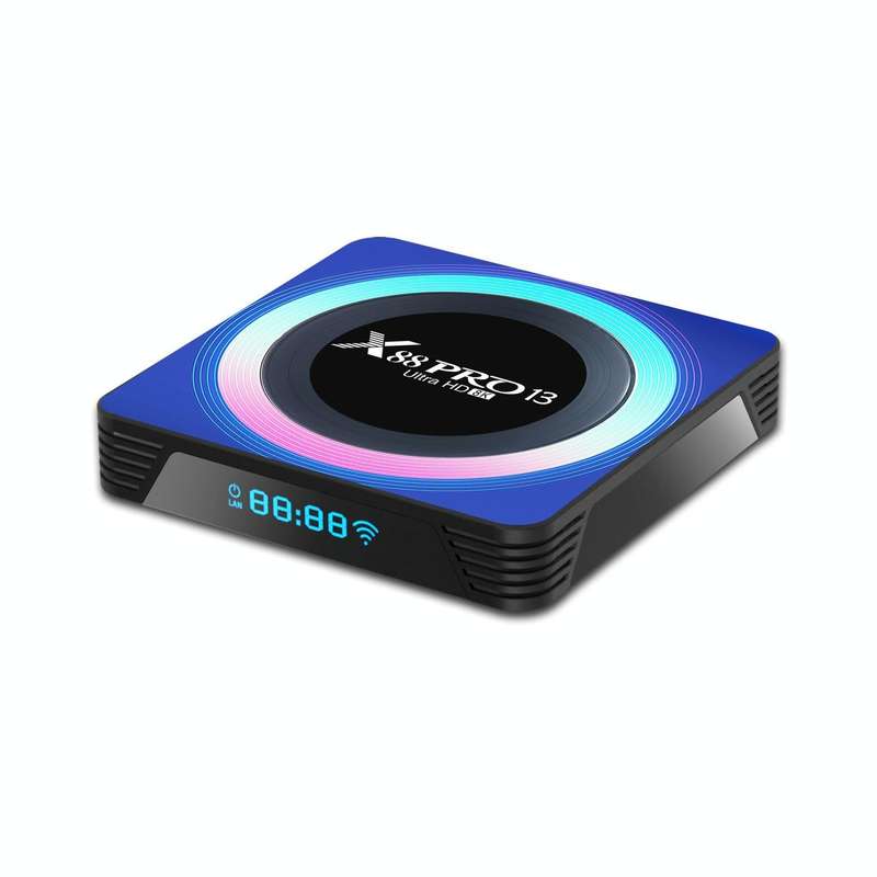 Acrylic X88 Pro 13 8K Ultra HD Android 13.0 Smart TV Box with Remote Control, RK3528 Quad-Core, 2...
