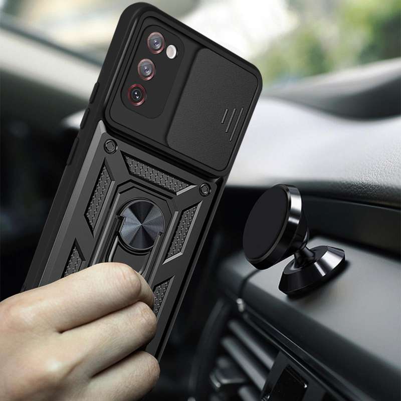 For Samsung Galaxy S20 FE 5G Sliding Camera Cover Design TPU+PC Protective Case(Black)