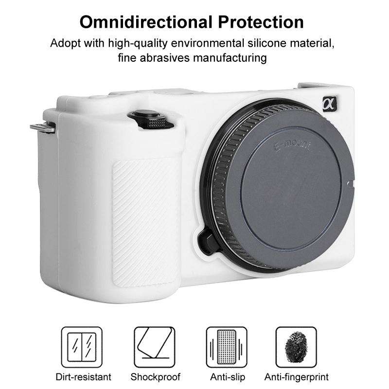 For Sony ZV-E10 Soft Silicone Protective Case (White)