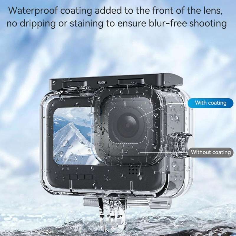 For GoPro Hero11 Black / HERO10 Black / HERO9 Black TELESIN Waterproof Case Full Scene Anti-Fog U...