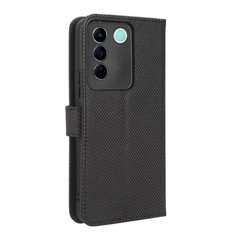 For vivo V27e / S16e Diamond Texture Leather Phone Case(Black)