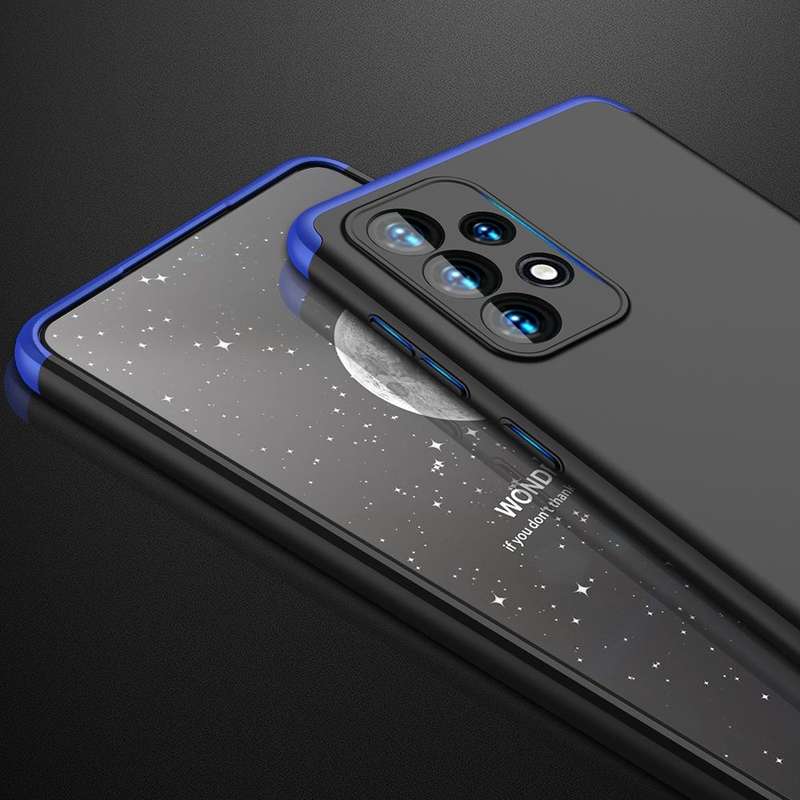 For Samsung Galaxy A53 5G GKK Three Stage Splicing Full Coverage PC Phone Case(Black Blue)