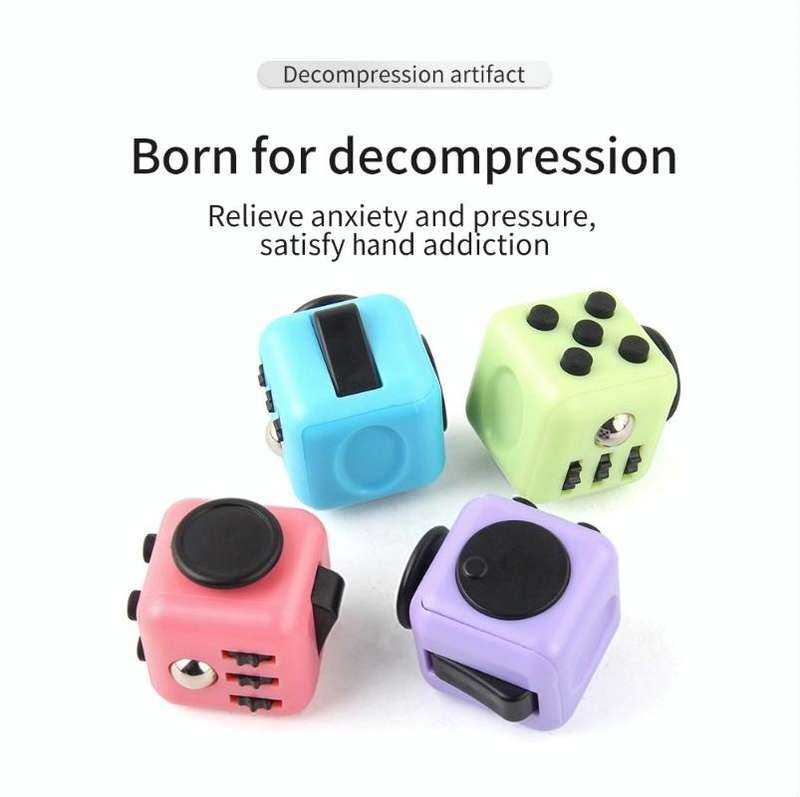 3 PCS Cube Decompression Toys For Adults & Children Unlimited Dice Vent Toys, Colour: Purple