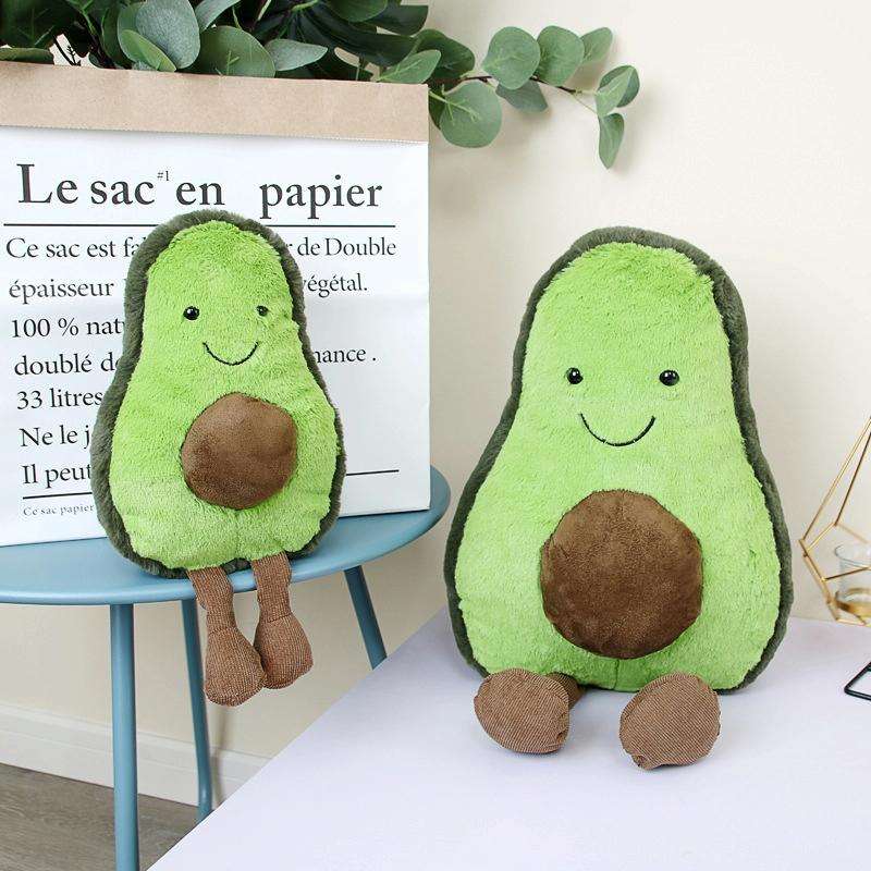 Cute Cartoon Avocado Plush Pillow Toy 22~45Cm Avocado With Feet Children Fruit Avocado Stuffed Pl...
