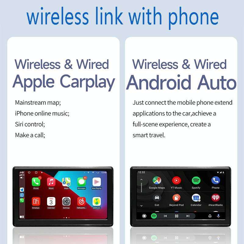 X70-1 Car 7 inch IPS Portable Smart Screen Wireless Screen Projection Carplay Android Auto(Black)