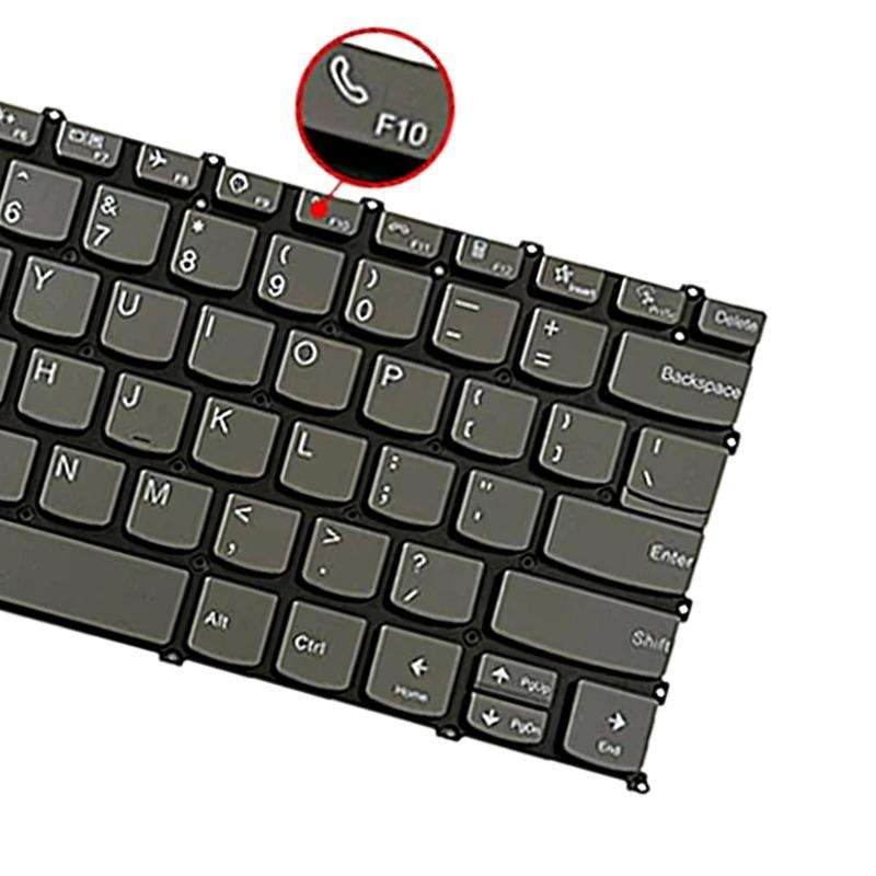 For Lenovo IdeaPad 5 / Yoga Slim 7 Pro US Version Laptop Backlight Keyboard, F10 Key with Phone I...