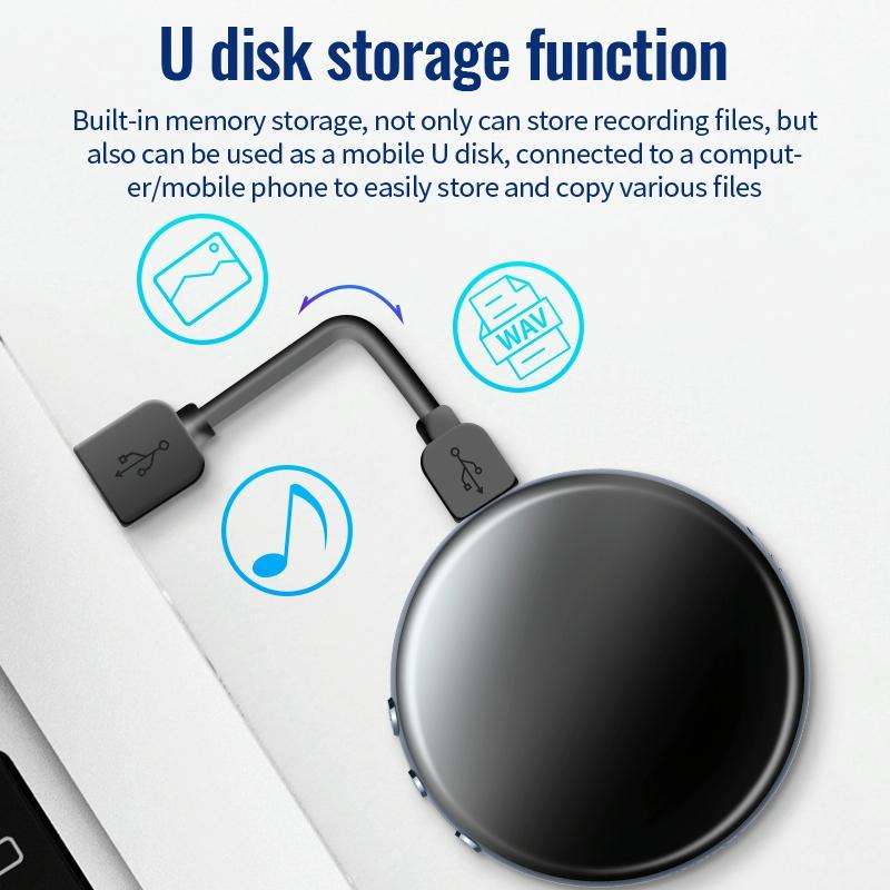 JNN M29 Portable Noise Reduction Smart Voice Control Magnetic Recorder, Memory:8GB
