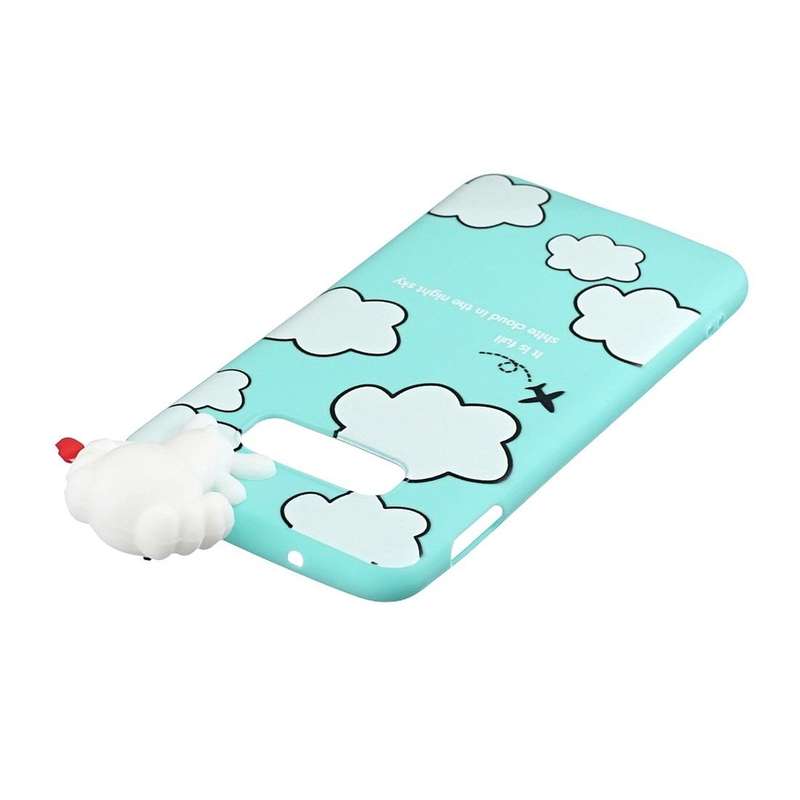 For Galaxy S10e Shockproof Cartoon TPU Protective Case(Clouds)
