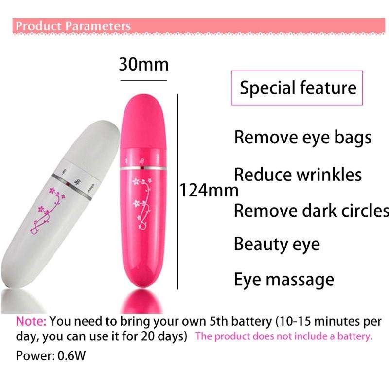 2 PCS Mini Electric Portable Eye Massager Eye Care Beauty Instrument(White)