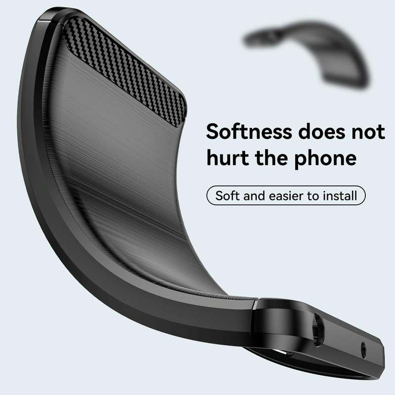 For vivo Y55 5G Brushed Texture Carbon Fiber TPU Phone Case(Black)