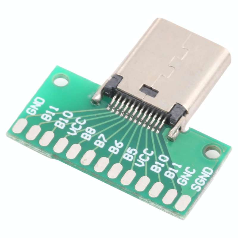 Double-sided Positive and Negative Type C Female Test Board USB 3.1 with PCB 24pin Welded