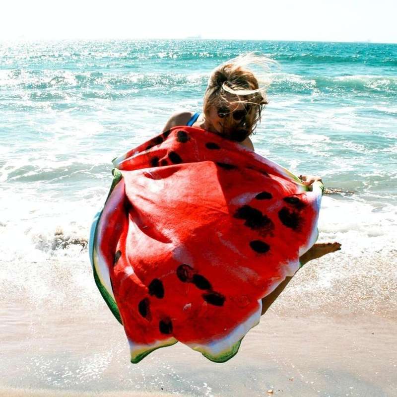 Watermelon Pattern Printed Summer Bath Towel Sand Beach Towel Shawl Scarf, Size: 150 x 150cm