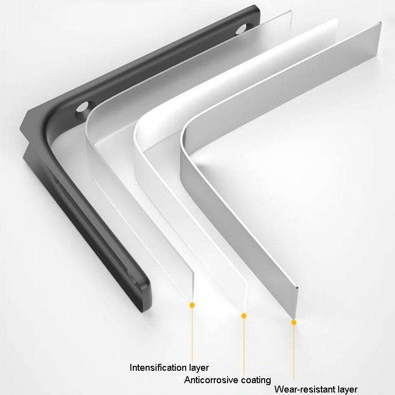 200x150mm Arc Triangle Bracket Stainless Steel I Type Support Holder With Screw(White)