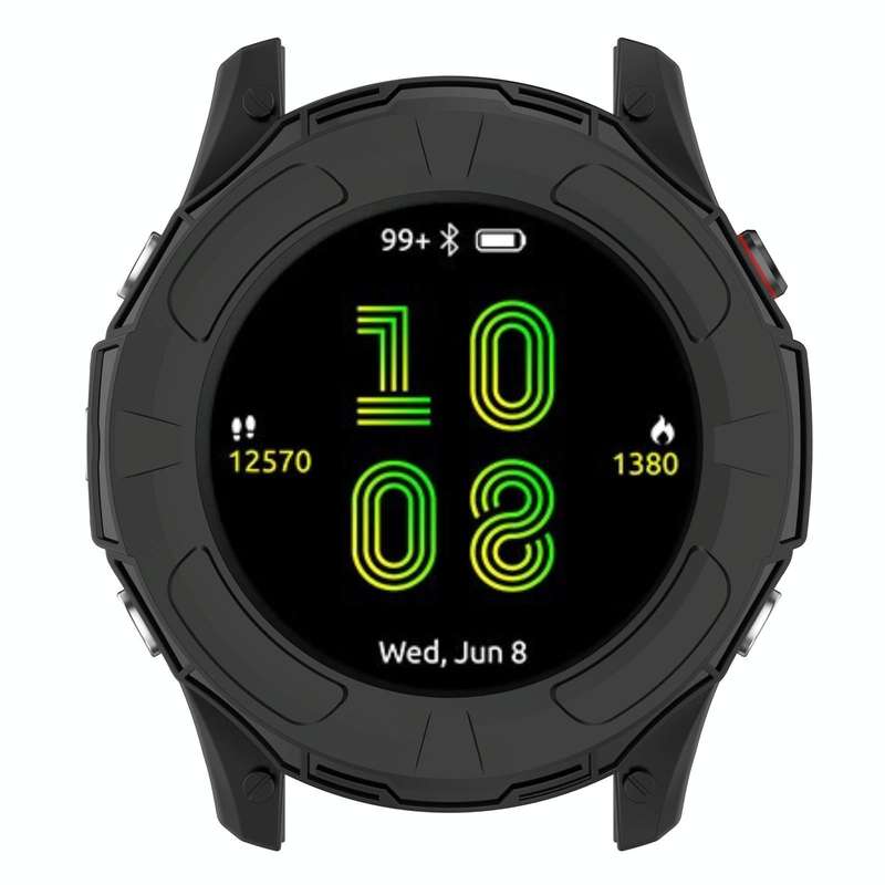 For Garmin Forerunner 255 Armor Hollow TPU Watch Case(Black)
