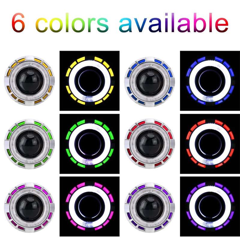 IPHCAR G262 H1 3.0 inch 12V Bi-Xenon Projector Lens Headlight with Exquisite Angle Eyes Decoratio...