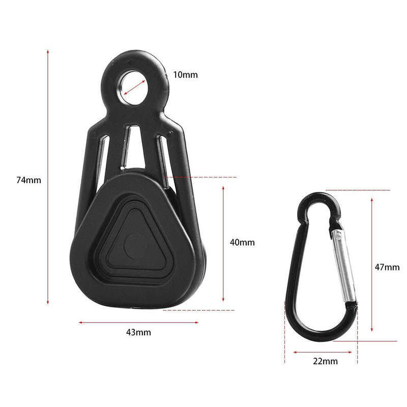10 PCS Awning Banner Tarpaulin Plastic Clip Field Camping Mountaineering Tent Clip, Color: Black ...