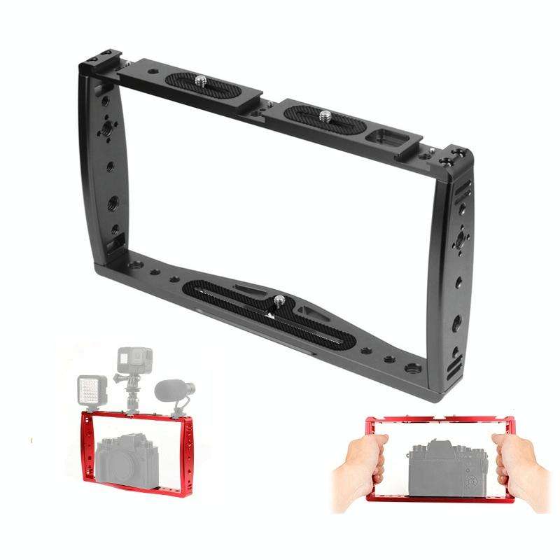 Diving Dual Handheld Grip Bracket Stabilizer Extension Phone Clamp Camera Rig Cage Underwater Cas...