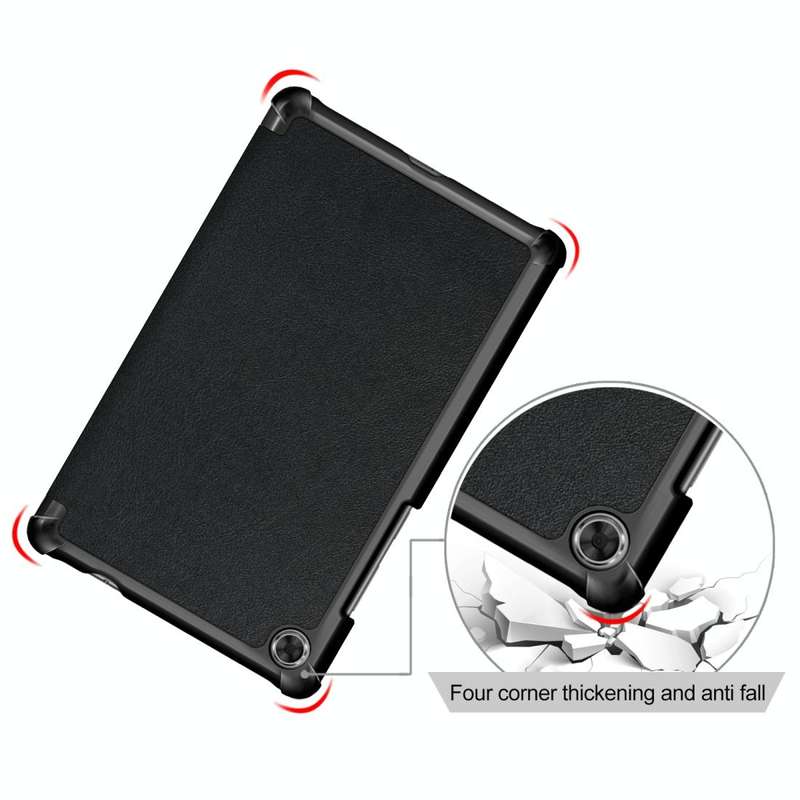 For Lenovo Tab M8 Custer Texture Horizontal Flip Smart TPU Leather Case with Three-folding Holder...