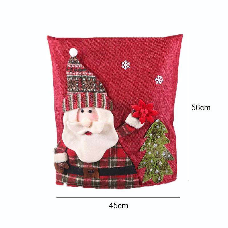 Christmas Decoration Linen Chair Cover(The Elderly)