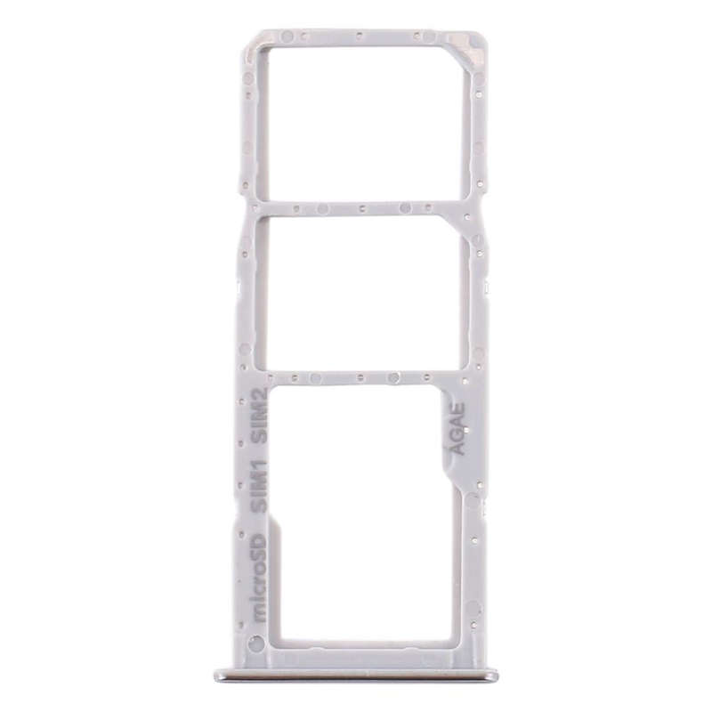 For Samsung Galaxy A71 SIM Card Tray + SIM Card Tray + Micro SD Card Tray (Silver)